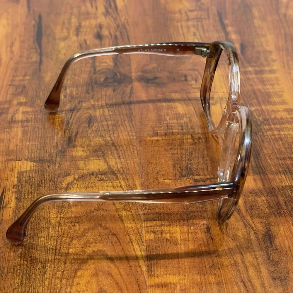 Rare Vintage Yves de Saint Claude 54-18 Brown Atlas Monaco Eyeglass Frames Only